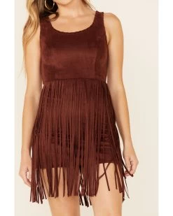 Idyllwind Women's Lady Luck Faux Suede Fringe Dress -Western Fashion 2000342526 220 P3