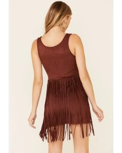 Idyllwind Women's Lady Luck Faux Suede Fringe Dress -Western Fashion 2000342526 220 P4