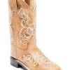 Shyanne Girls' Little Lasy Floral Embroidered Western Boots - Broad Square Toe