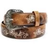 Shyanne Women's Lasy Cream Floral Western Belt -Western Fashion 2000345139 200 P1