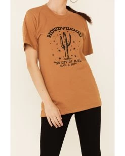 Ali Dee Women's Camel Howdywood Graphic Short Sleeve Tee 8 Ali Dee Women's Camel Howdywood Graphic Short Sleeve Tee -Western Fashion 2000345554 290 P3