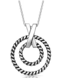 Montana Silversmiths Women's Topped With A Kiss Rope Necklace