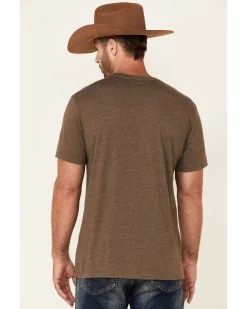 Wrangler Men's Heather Brown Desert Logo Short Sleeve T-Shirt  -Western Fashion 2000347018 200 P4