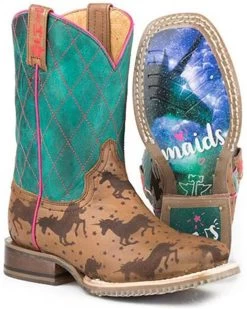 Tin Haul Girls' Magic Unicorns Western Boots - Square Toe