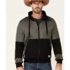 HOOey Men's Gray & Black Tech Fleece Zip-Front Jacket  -Western Fashion 2000347512 020 P1