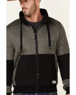 HOOey Men's Gray & Black Tech Fleece Zip-Front Jacket  -Western Fashion 2000347512 020 P3