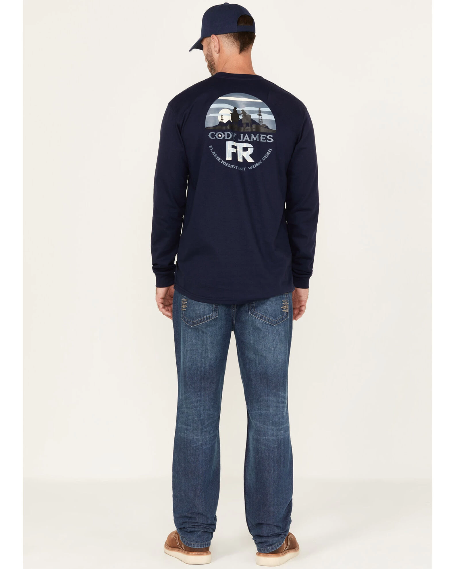 Cody James Men's FR Medium Wash Slim Straight Jeans 5 Cody James Men's FR Medium Wash Slim Straight Jeans - Image 3