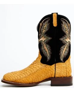 Dan Post Men's Exotic Sea Bass Skin Western Boots - Broad Square Toe -Western Fashion 2000349222 200 P3