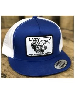 Lazy J Ranch Men's Cattle Headquarters Logo Patch Mesh-Back Ball Cap