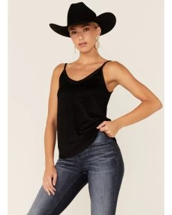 Shyanne Women's Faux Suede Latter Trim Cami 