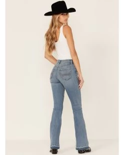 Idyllwind Women's Medium Wash Old West High Risin' Released Hem Flare Jeans -Western Fashion 2000352047 420 P4