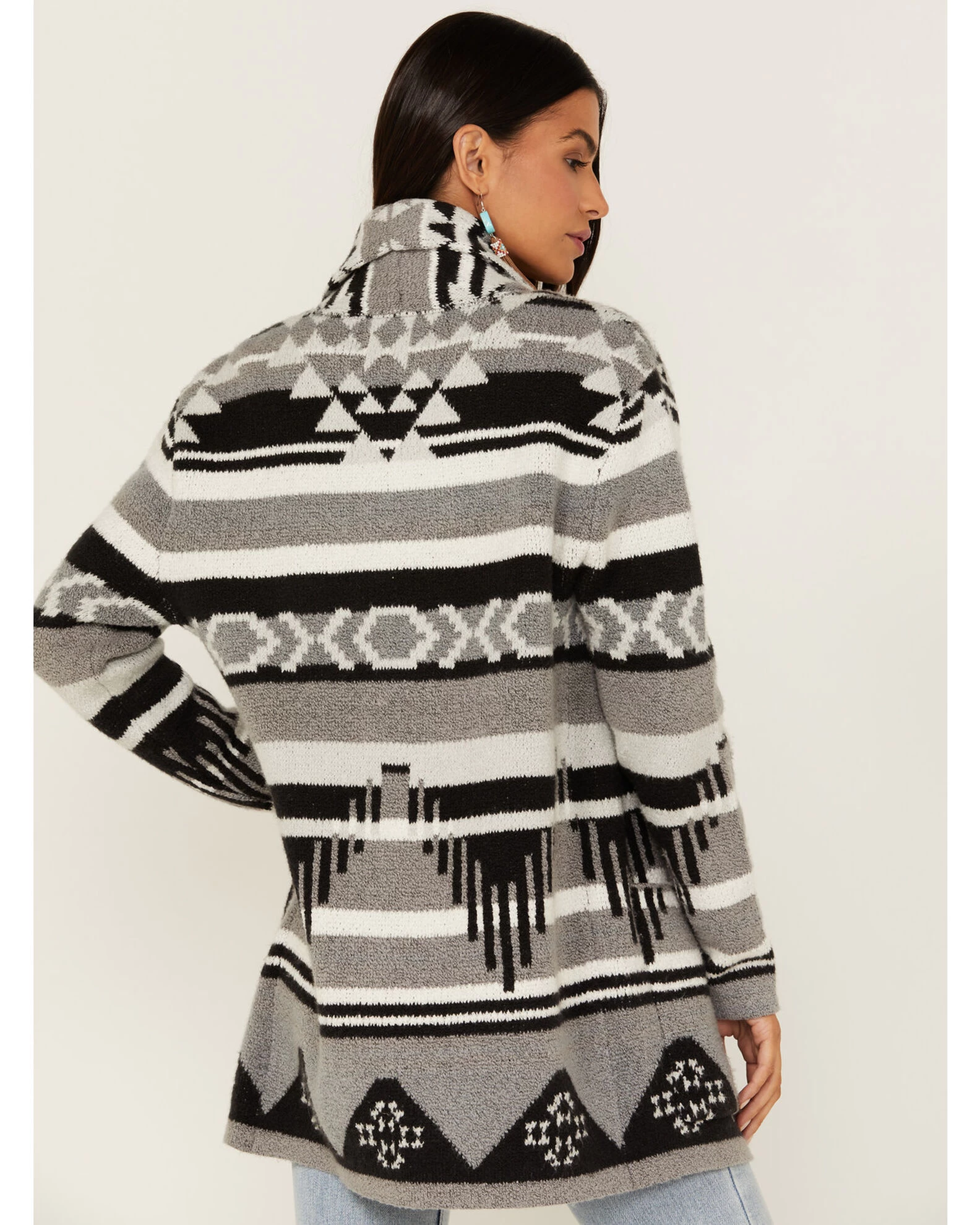 Idyllwind Women's Twin Pines Southwestern Knit Cardigan Tonal Sweater 5 Idyllwind Women's Twin Pines Southwestern Knit Cardigan Tonal Sweater - Image 3