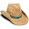 Nikki Beach Women's Natural Mazatlan Crochet Raffia Straw Western Hat  -Western Fashion 2000352520 101 P1