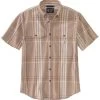 Carhartt Men's Loose Fit Plaid Print Midweight Short Sleeve Button Down Work Shirt 1 Carhartt Men's Loose Fit Plaid Print Midweight Short Sleeve Button Down Work Shirt -Western Fashion 2000353317 251 P1