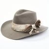 Shyanne Women's Distressed Mirando Ribbon Band Wool Felt Western Hat  -Western Fashion 2000354837 020 P1