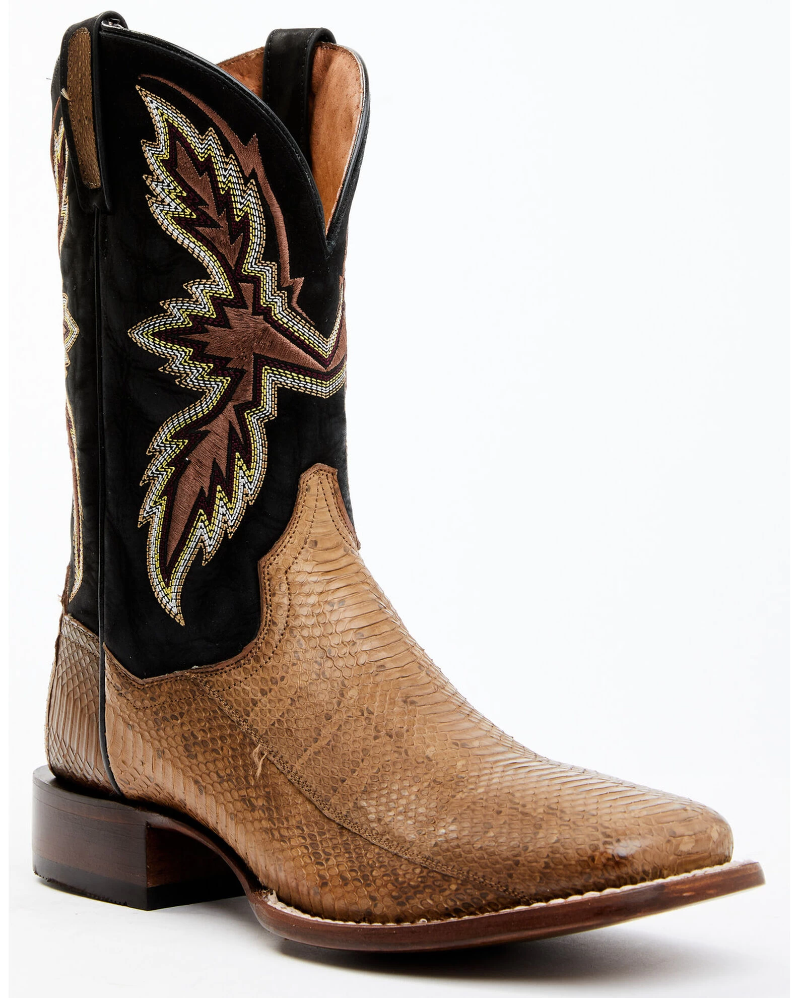 Dan Post Men's Taupe Water Snake Exotic Western Boots - Broad Square Toe 3 Dan Post Men's Taupe Water Snake Exotic Western Boots - Broad Square Toe