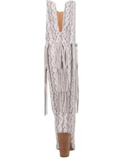 Dingo Women's Kitty Kat Snake Print Fringe Tall Western Boot - Pointed Toe -Western Fashion 2000356787 100 P5