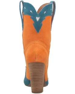 Dingo Women's Spicy Underlay Suede Leather Western Booties - Pointed Toe  -Western Fashion 2000356788 800 P5