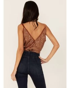 Free People Women's Shimmer & Shine Sequins Bodysuit 8 Free People Women's Shimmer & Shine Sequins Bodysuit -Western Fashion 2000357151 662 P3