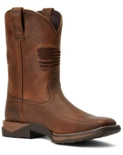 Ariat Boys' Anthem Patriot Distressed Western Boot - Square Toe 