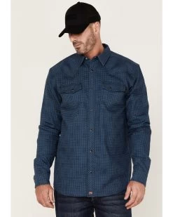 Cody James Men's FR Houndstooth Check Long Sleeve Snap Work Shirt 