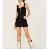Shyanne Women's Dark Wash Denim Button Mini Dress -Western Fashion 2000358487 416 P1