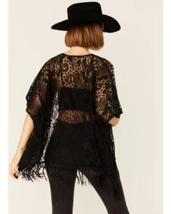 Wild Moss Women's Lace Fringe Kimono -Western Fashion 2000358551 001 P3