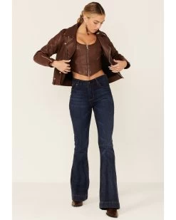 Understated Leather Women's Slick Leather Moto Jacket 9 Understated Leather Women's Slick Leather Moto Jacket -Western Fashion 2000358793 200 P4