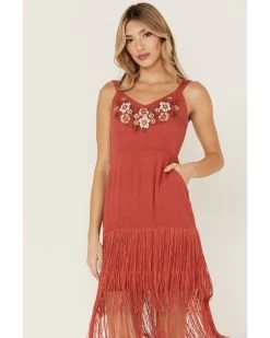 Idyllwind Women's Strawberry Hill Embroidered Floral Fringe Dress -Western Fashion 2000359120 644 P4