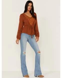 Idyllwind Women's Romance Floral Embroidered Swiss Dot Blouse 9 Idyllwind Women's Romance Floral Embroidered Swiss Dot Blouse -Western Fashion 2000359149 255 P3