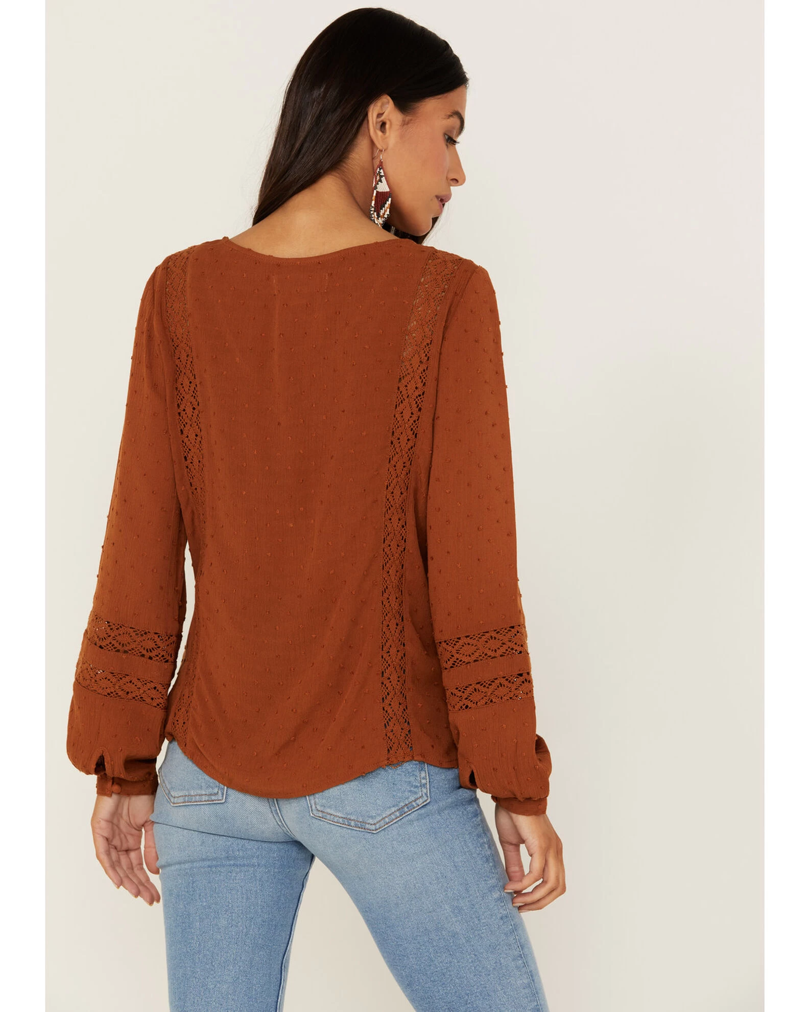 Idyllwind Women's Romance Floral Embroidered Swiss Dot Blouse 7 Idyllwind Women's Romance Floral Embroidered Swiss Dot Blouse - Image 5