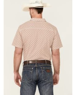 Gibson Men's Cabana Geo Print Short Sleeve Button-Down Western Shirt  -Western Fashion 2000359201 110 P4