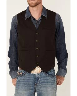 Moonshine Spirit Men's Heather Brown Ridgeline Button-Front Vest  -Western Fashion 2000359611 200 P3