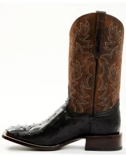 Cody James Men's Saddle Black Full-Quill Ostrich Exotic Western Boots - Broad Square Toe  -Western Fashion 2000359778 001 P3