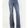 Stetson Women's 214 Medium Wash Pieced Pocket Trouser Leg Jean  -Western Fashion 2000360067 400 P1