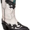Corral Women's Black Overlay & Studs Western Boots - Pointed Toe