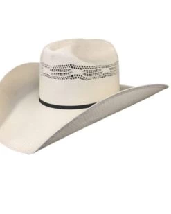 Dallas Hats Men's Natural Cattleman Byplay Band Bangora Straw Western Hat 