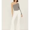 Shyanne Women's Mr. Flare Mid Rise White Cloud Dancer Flare Jeans -Western Fashion 2000360282 100 P1