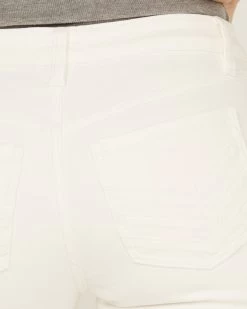 Shyanne Women's Mr. Flare Mid Rise White Cloud Dancer Flare Jeans -Western Fashion 2000360282 100 P4