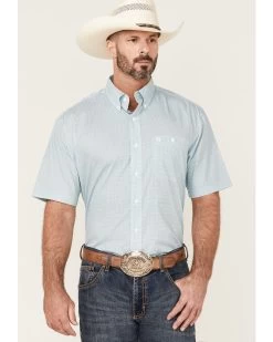 George Strait By Wrangler Men's Short Sleeve Button Down Western Shirt 