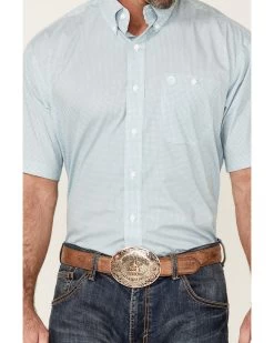 George Strait By Wrangler Men's Short Sleeve Button Down Western Shirt  -Western Fashion 2000360617 440 P3