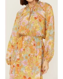 Show Me Your Mumu Women's Cait Midi Groovy Blooms Midi Dress -Western Fashion 2000360777 900 P3