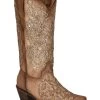 Corral Girls' Glitter Embroidery Leather Western Boot - Snip Toe -Western Fashion 2000361090 280 P1