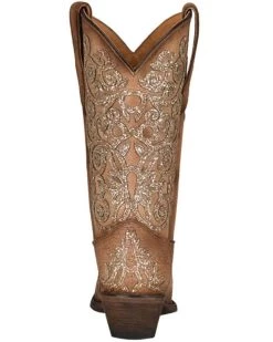 Corral Girls' Glitter Embroidery Leather Western Boot - Snip Toe -Western Fashion 2000361090 280 P4
