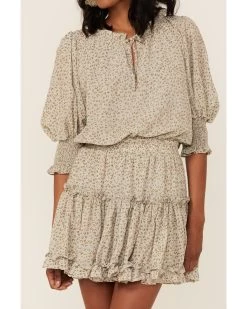 Saints & Hearts Women's Animal Print Smocked Waist Dress 7 Saints & Hearts Women's Animal Print Smocked Waist Dress -Western Fashion 2000361649 343 P2