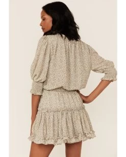 Saints & Hearts Women's Animal Print Smocked Waist Dress 8 Saints & Hearts Women's Animal Print Smocked Waist Dress -Western Fashion 2000361649 343 P3