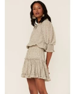 Saints & Hearts Women's Animal Print Smocked Waist Dress 9 Saints & Hearts Women's Animal Print Smocked Waist Dress -Western Fashion 2000361649 343 P4