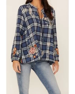 Johnny Was Women's Multicolored Umoya Effortless Scarf Back Blouse -Western Fashion 2000362209 900 P3