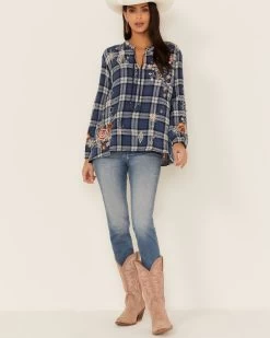 Johnny Was Women's Multicolored Umoya Effortless Scarf Back Blouse -Western Fashion 2000362209 900 P4