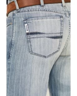 Cinch Men's Light Stonewash White Label Peformance Stretch Relaxed Straight Jeans  -Western Fashion 2000362805 402 P4